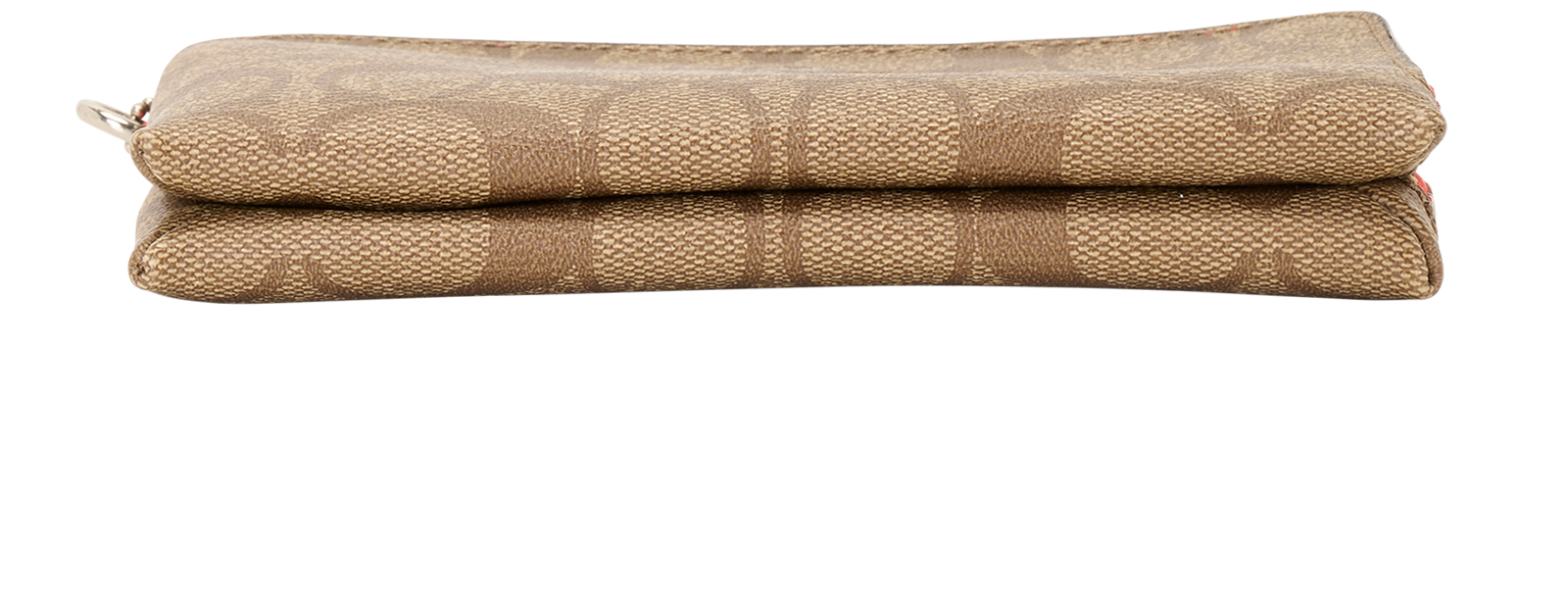 Coach Double Zip Wallet, &pound;50, Accessories, Beige/Red, Canvas, Top view